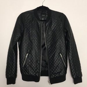 Forever 21 faux leather bomber jacket